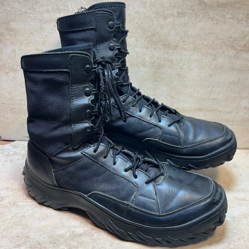 Oakley SI Assault 6 Inch Tactical Boots Mens 11 Black Leather Vibram 11194-001